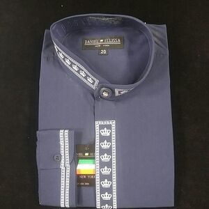 BOY'S BANDED COLLAR DRESS SHIRT. SIZE 20